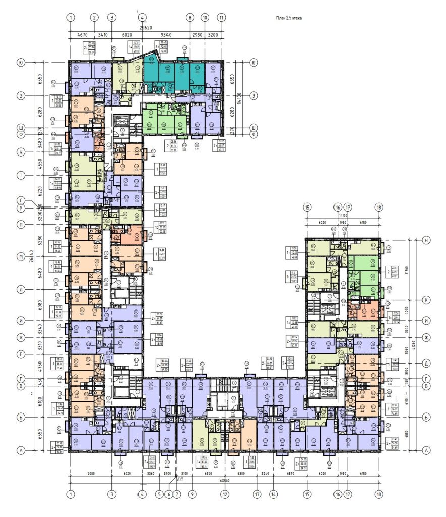 Среднеэтажные жилые дома Б1-Б10, ЖК «Столичный». Чертежи и планировки.
